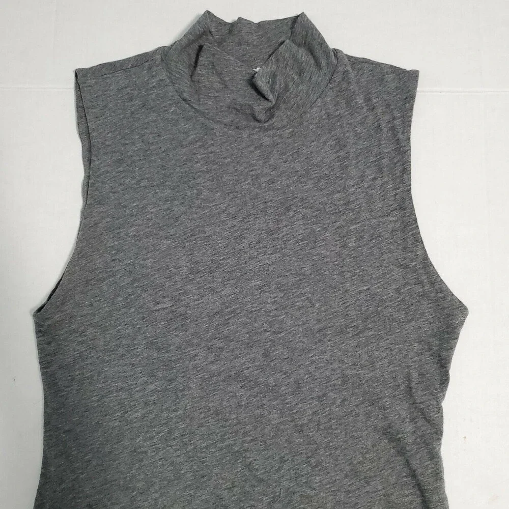 Velvet Graham & Spencer Sleeveless Gray Top with Mock Neck Size M Medium So Soft - Picture 2 of 8